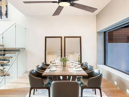 Low Profile Flush Mount Intergrated LED Ceiling Fan With Light And Reversible Quiet Motor