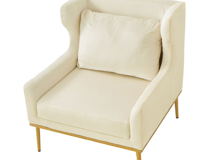 Elegant Curved Armrest Accent Armchair