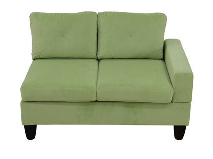 Modular L - Shaped Sectional Sofa, 6 Seater, 4 Piece Couch With Chaise - Green