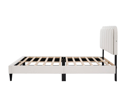 Lambswool Petal Headboard Bed Frame