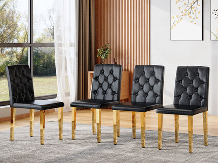 Dining Chairs With Ergonomic Buckle Backrest Comfort