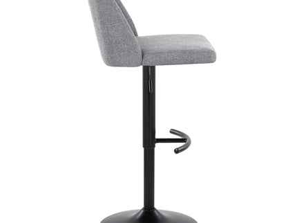 Toriano - Contemporary Adjustable Bar Stool With Rounded T Footrest (Set of 2)