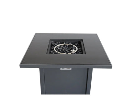 Outdoor Fire Pit Table With Lid High-Quality Materials - Gray