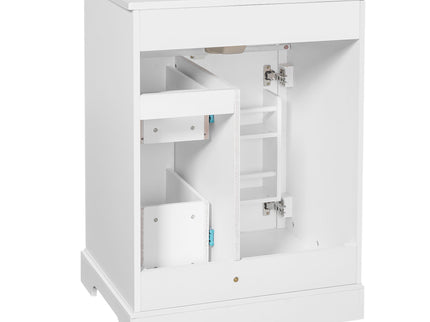 Modern Bathroom Vanity With Sink, 3 Drawers & Cabinet With 2 Tier Door Storage