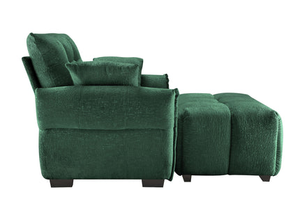 Ergonomic Single Seater Sofa With Ottoman, High Resilience Support Cushions