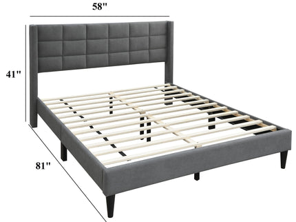 Bed Upholstered Box Design Headboard