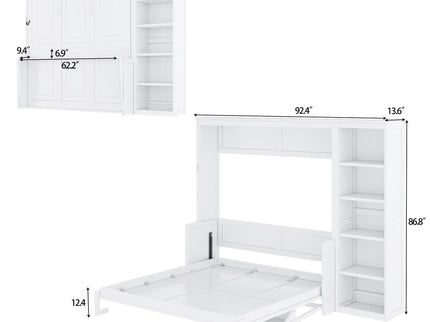 Sturdy Murphy Bed With Desk And Bookshelf