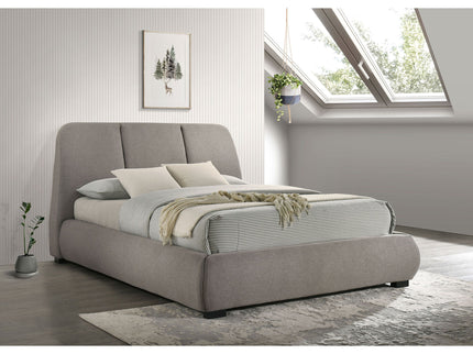 Modern Upholstered Platform Bed With Tufted Headboard