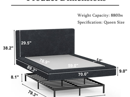Airframe - Upholstered Bed Frame, Cloud Soft Headboard