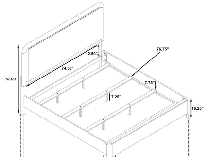Eastern King Panel Bed - Walnut