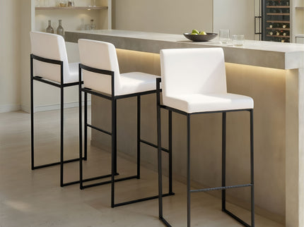 Fuji - Contemporary High Back Barstool Elegant Design