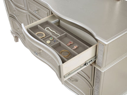Colwood - 9 Drawer Dresser With Mirror - Silver