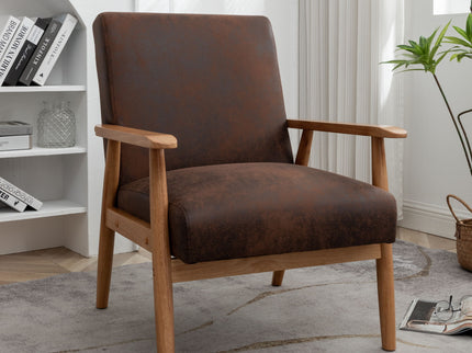Wide Arm Chair - Brown