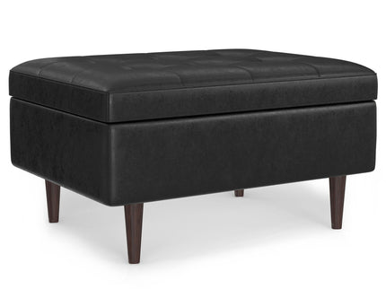 Shay - Large Square Coffee Table Storage Ottoman Mid-Century Style