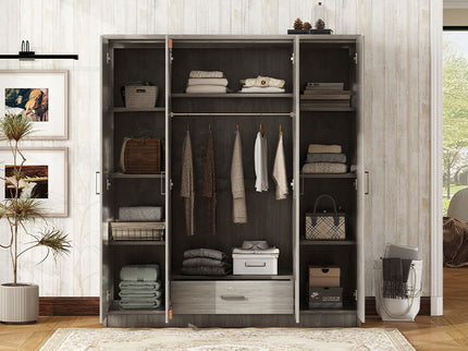 4 Door Wardrobe With 1 Drawer