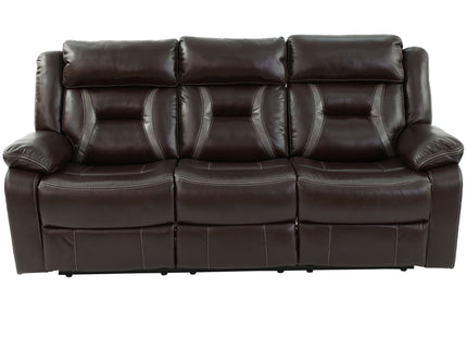 Modern Reclining Sofa With Pillow Arms And Headrest