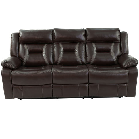 Modern Reclining Sofa With Pillow Arms And Headrest