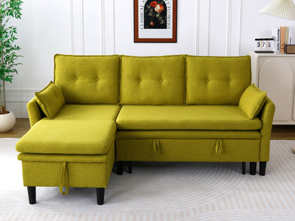 L-Shaped Reversible Chaise Sectional Sofa With Storage