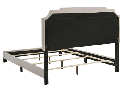 Panel Bed With Nailhead Trim, Upholstered Headboard