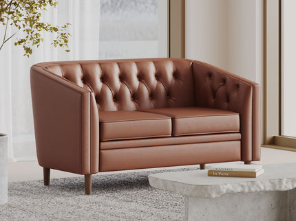 Sophisticated Loveseat With Diamond Stitched Detailing