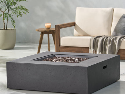 Modern 50, 000 Btu Square Fire Table With Propane Tank