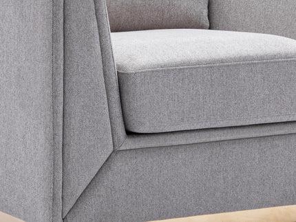Valin - Linen Chair For Living Room - Gray
