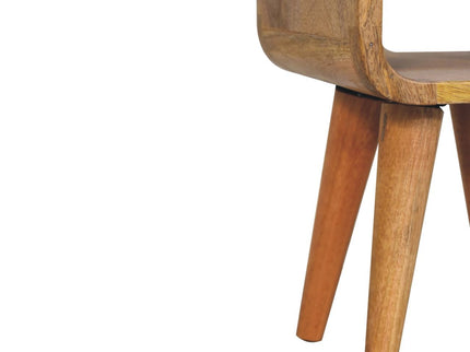 Mini California Curved Nightstand Wth Lower Slot