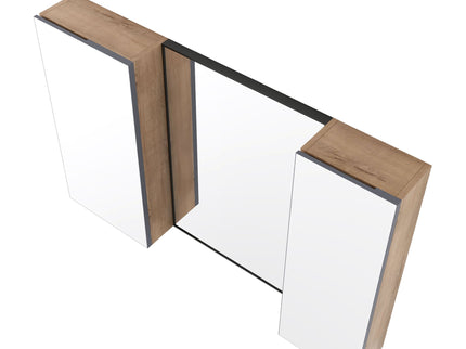 43.3" Wall Mounted Bathroom Cabinet With Adjustable Shelves, Door Storage Cabinet - Imitative Oak
