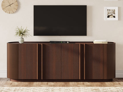 TV Stand With Fluted Tambour Style Door