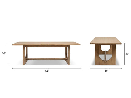 Turnkey - 8 Seater Dining Table - Antique Brown