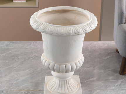 Roman Urn Planter Pot For Indoor / Outdoor - Beige White