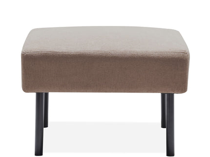 Modern L Shaped 3 Seater Sofa With Ottoman, Upholstered Couch For Small Spaces