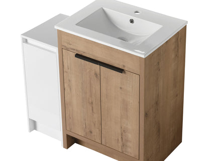 Freestanding Bathroom Vanity With Sink And Storage Cabinets, Soft Closing Doors