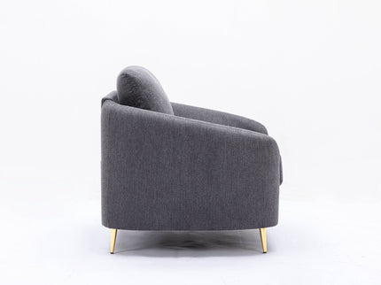 Yuina - Linen Loveseat - Gray