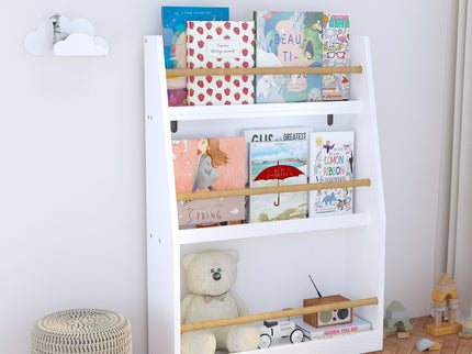 3 Tier Book Shelf, Compact Storage For Bedrooms
