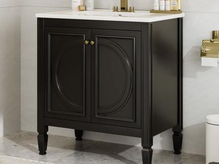 Bathroom Vanity With Sink With 2 Doors And Adjustable Shelf