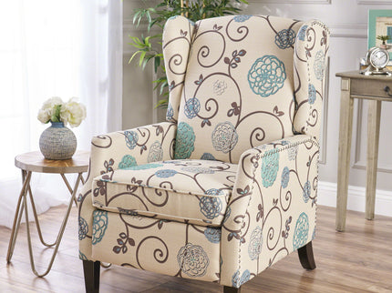 Westeros Wing Back Fabric Upholstered Recliner
