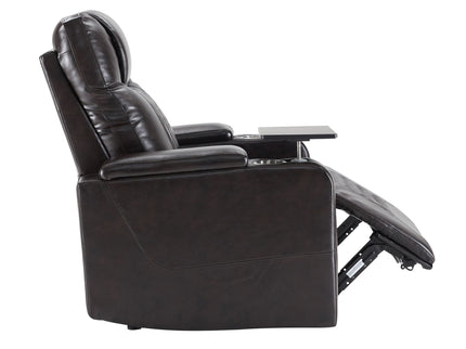 Power Motion Recliner With USB Charging Port And Hidden Arm Storage 2 Convenient Cup Holders Design And 360 Degree Swivel Tray Table