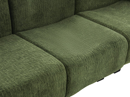 3 Seater Sofa Couch With Curved Armrests