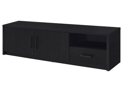 Ian - 2 Door TV Stand Media Console With Storage - Black