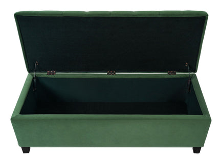 Upholstered Storage Ottoman Bench, Foot Rest For Bedroom