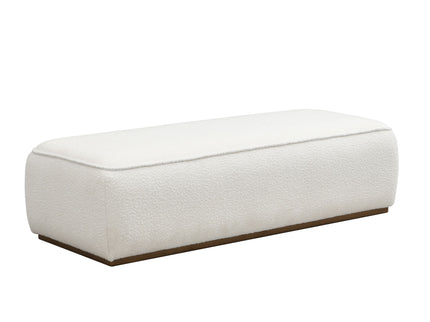 Grainy Footstool For Home - Beige