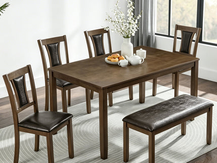 Modern Dining Table Set With Upholstered Chairs