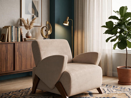 Lounge Accent Chair For Living Room - Beige Coffee