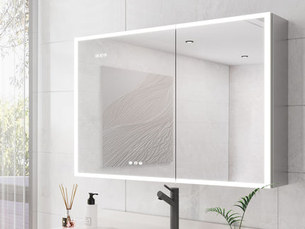 Bathroom Medicine Cabinet With Lights, LED Medicine Cabinet With Mirror, Lighted Medicine Cabinet With Defogger