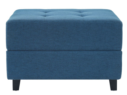 Ottoman, Compact Footrest For Living Room - Navy Blue