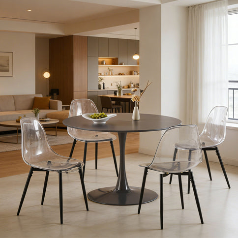 Round Tulip Table, Pedestal Design