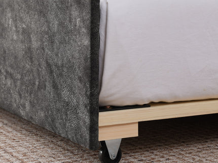 Daybed With Pop Up Trundle And USB Charging Armrest