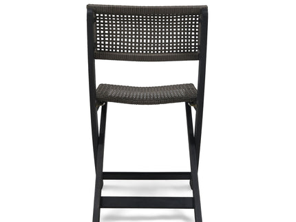 Bistro Foldable Chair With Wicker Backrest
