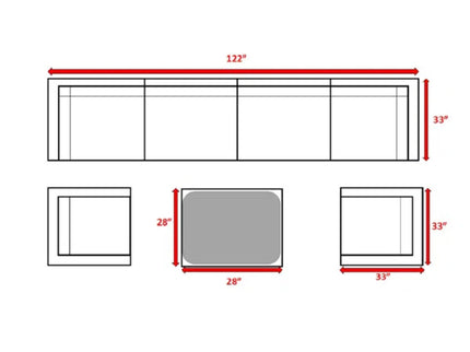 Stylish Entertainment Sectional Set, Outdoor Living
